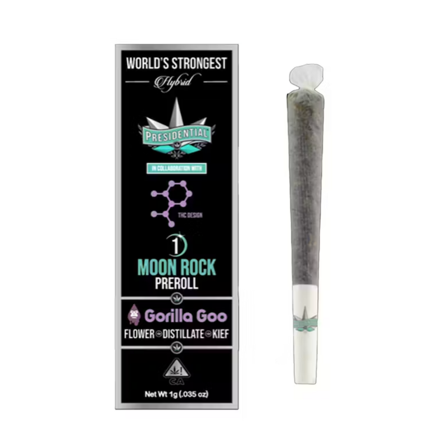 80bacae3-a5f9-43a2-a01e-322f83678d2d Gorilla Goo Infused Moonrock PreRoll 1g- Presidential