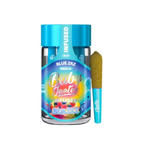 BLUEZKZ (1) BLUE ZKZ INFUSED PRE ROLL JAR BABY JEETER