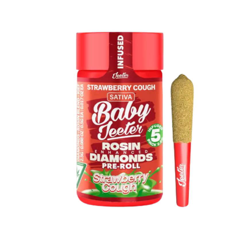 IMG-7738 STRAWBERRY COUGH ROSIN INFUSED PRE ROLL-BABY JEETER