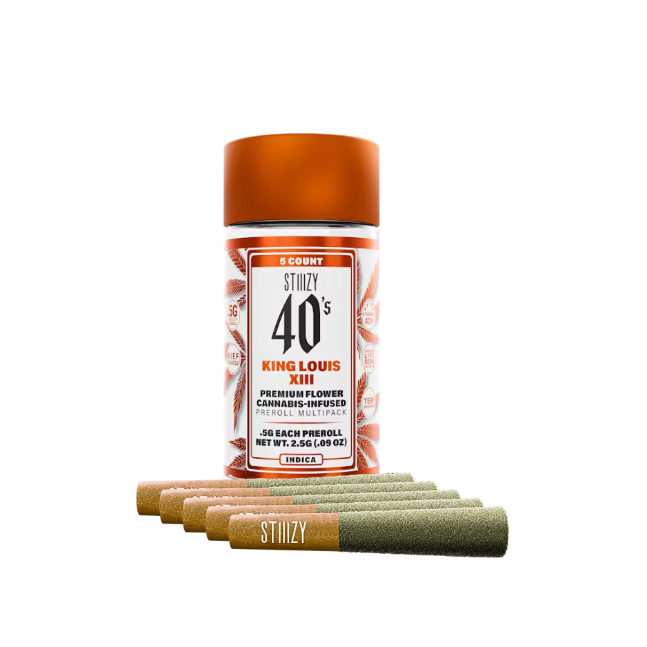 STIIIZY_40_S_KING_LOUIS_XIII KING LOUIS XIII INFUSED PRE ROLLS-STIIIZY 40s