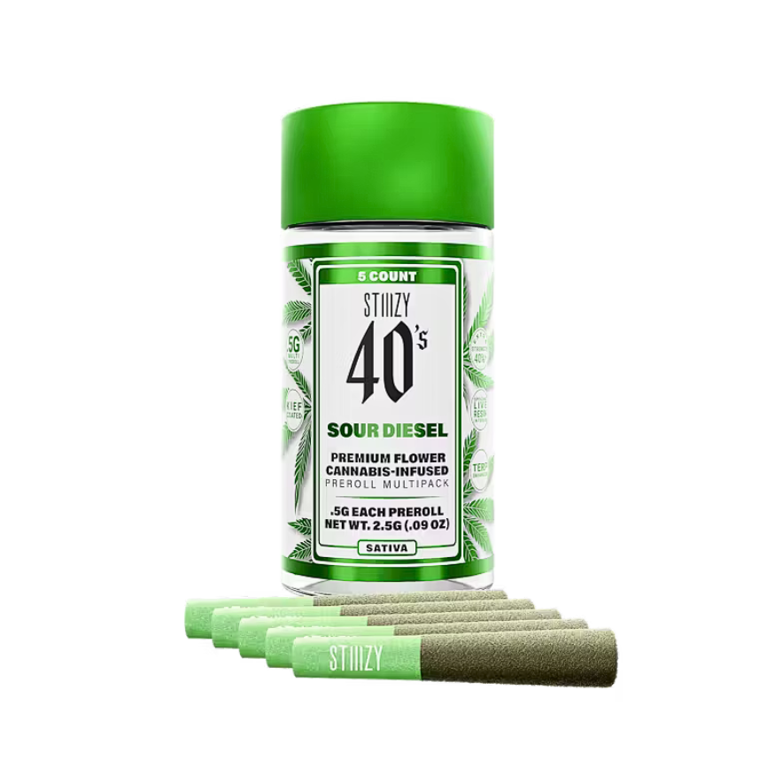 STIIIZY_40_S_SOUR_DIESEL SOUR DIESEL INFUSED PRE ROLL-STIIIZY 40s