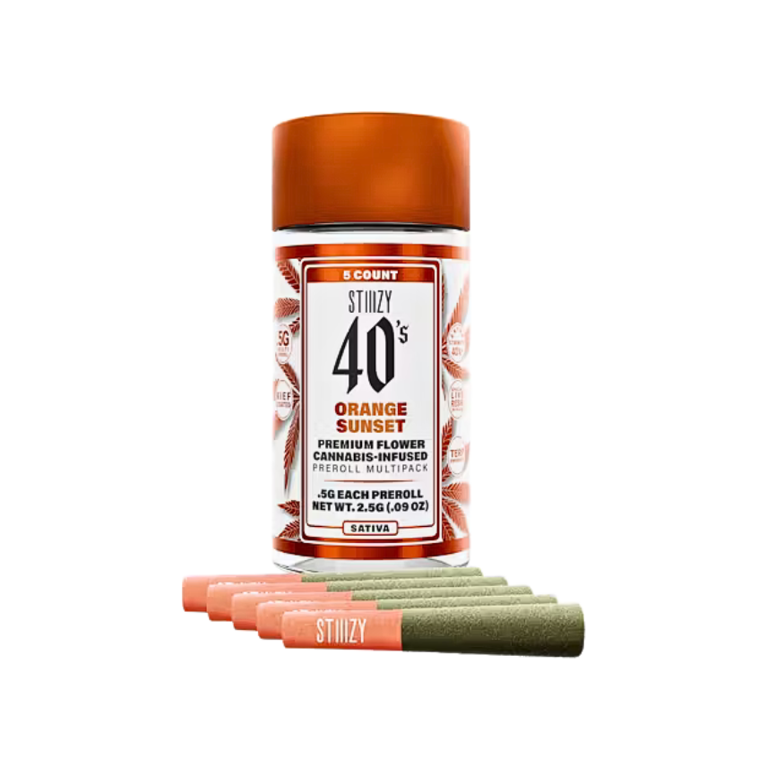 STIIIZY_ORANGE_SUNSET ORANGE SUNSET INFUSED PRE ROLL-STIIIZY 40s