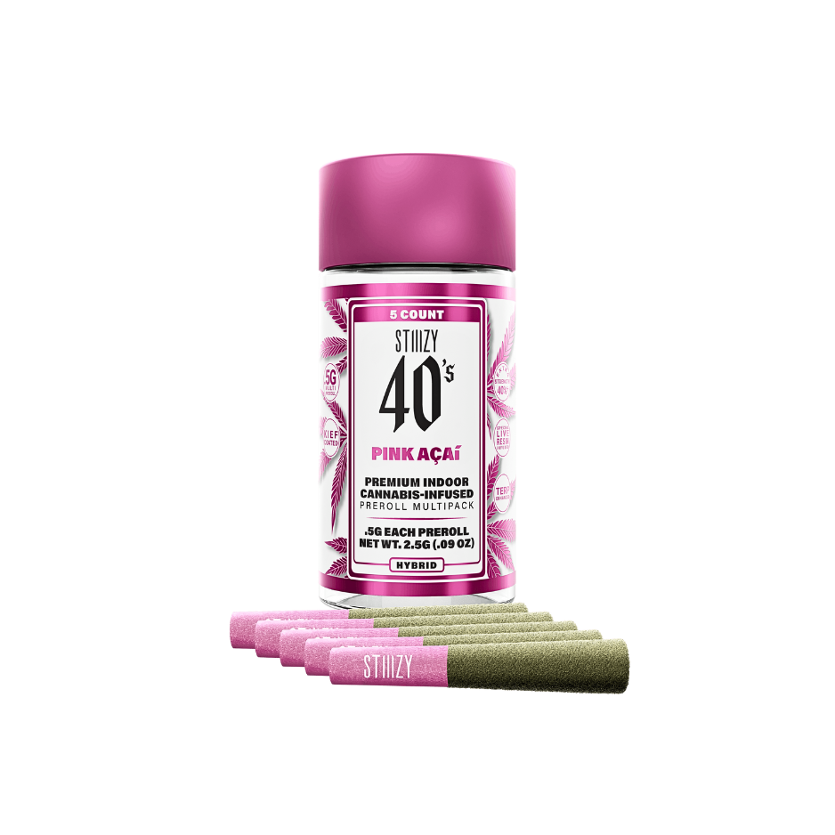 Stiiizy_40_s_Pink_Acai PINK ACAI INFUSED PRE ROLL-STIIIZY 40s