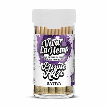 Purple Haze Sativa THC P Premium Snow cone Prerolls 2G-Viva LA Hemp